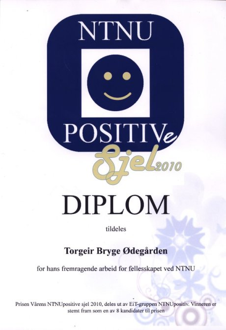 Vårens NTNUpositive sjel 2010